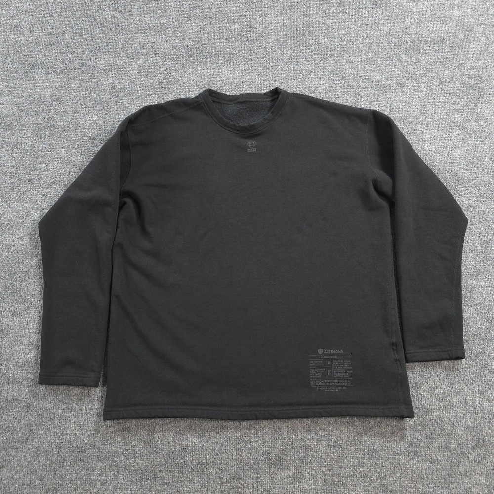 Tyndale Shirt Mens XL Black CAT2 AR FR Flame Resistant Thermal Base Layer Crew